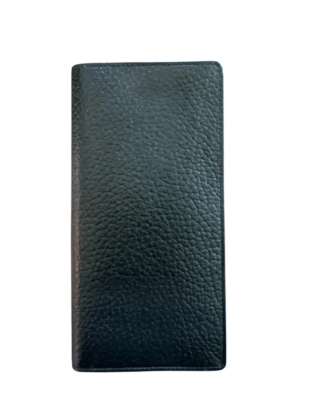 Metrocity Black Pebbled Leather Long Bifold Wallet Men’s Executive Business New